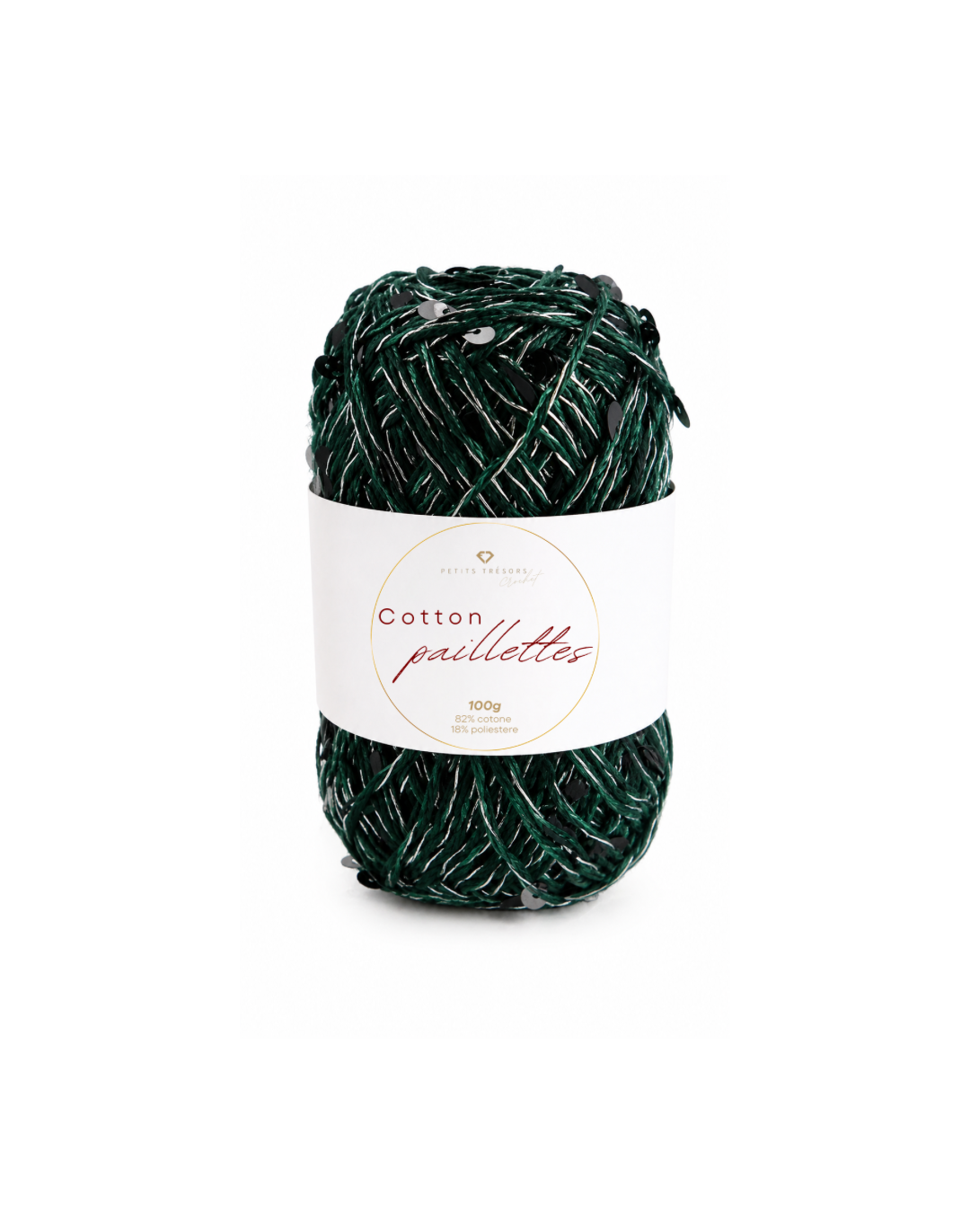 Verde bosco Cotton paillettes 100g