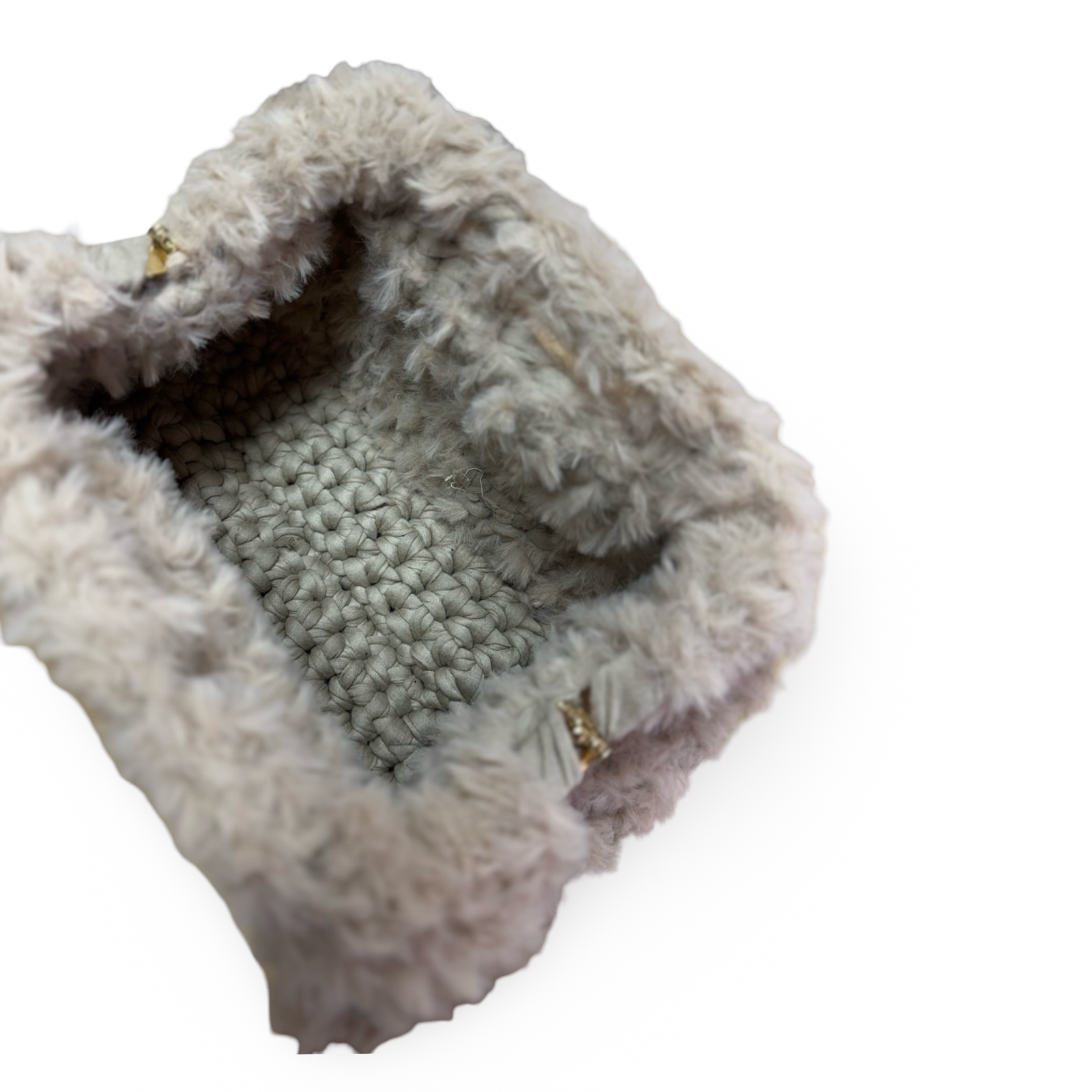 Peluche crochet beige